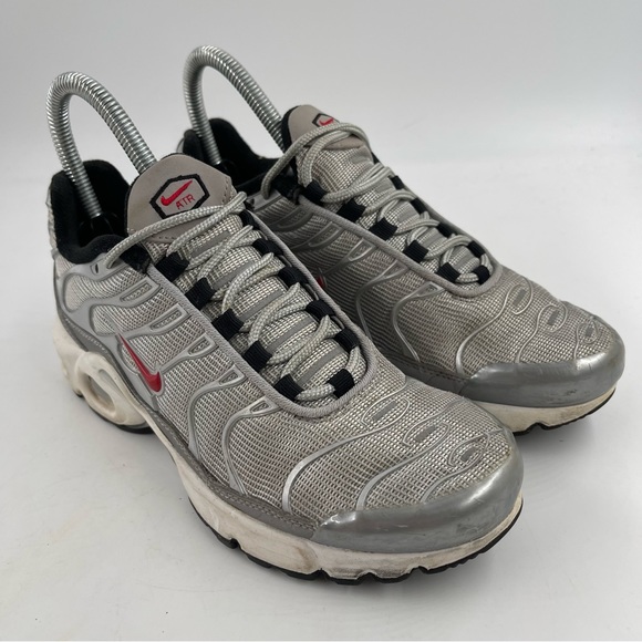 Nike Kids Air Max Plus QS Silver Bullet GS Silver Running Shoes - Size 4 Y - Picture 8 of 11